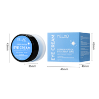 GHK Cu Cuivre Peptide Caféine Ergothionéine Anti-âge Anti-rides Anti-poches Raffermissant Hydratant Base de Maquillage Crème Contour des Yeux de Jour
