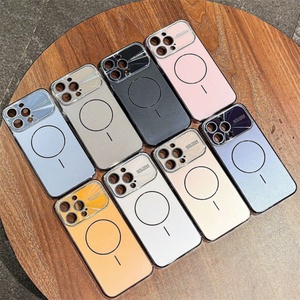 เคสโทรศัพท์แบบแม่เหล็กติดกระจกฝ้าหน้าต่างขนาดใหญ่รุ่นใหม่ พร้อมฟิล์มเลนส์กระจก สำหรับ iPhone 12 13 14 15 16 17 Pro Max 17Air - Product Image 1