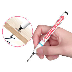Construction Drafting Woodworking <b>Marker</b> Custom Deep Hole Long Nib <b>Permanent</b> <b>Marker</b> Pen - Product Image 2