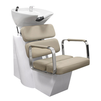 Chaise de shampooing confortable évier de lavage des cheveux bol de shampooing lit unité de lavage à contre-courant chaises de shampooing de salon