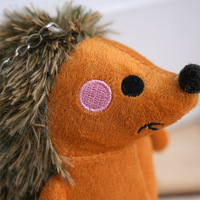 Porte-clés hérisson réaliste en peluche douce et moelleuse, figurine mini mignonne en peluche, jouets en peluche, porte-clés hérisson