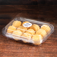 Conteneurs en plastique jetables à usage unique, avec couvercles transparents, boîtes d'aliments en forme de coque carrée, à emporter à la maison, boîte de protection