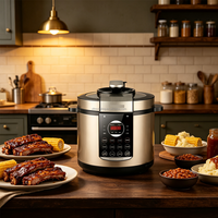 Cuisinière à pression électrique intelligente avec écran LED, plusieurs modes, cuve antiadhésive, pour la maison