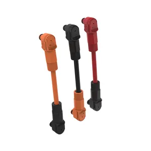 HV-Cable de almacenamiento de energía, 1500V, 300A, 95mm, 2 cables de cobre con ángulo recto, conectores de batería IP67 para ESS