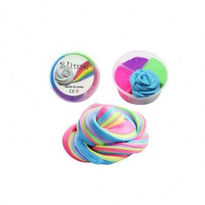 Colorful <b>Magic</b> Fluffy Eco-friendly Silicone Plastic Clay Slime Case Soft Rainbow Educational DIY Slime Making <b>Kit</b> Soft Toy - Product Image 3
