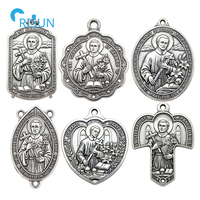 Collier pendentif médaille personnalisée Saint Germain de Maglia pour mères catholiques enceintes – Chapelet religieux