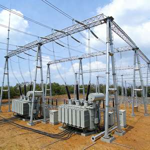 Projeto Turnkey de Estrutura de Aço para Subestação com Galvanização a Quente, Material Q235B/Q355B/Q420B, Altura de 17M - Product Image 1