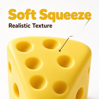 Jouet Squishy en PU en forme de fromage, à remontée lente, anti-stress, à presser, pour enfants et adultes