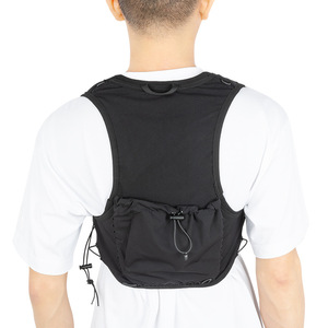 Custom Lightweight Reflective Hydration <b>Vest</b> Adjustable Waistband Trail Running Jacket Water Bladder Bottle Backpack for Men - Product Image 4