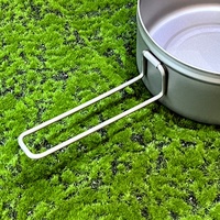 Boîte à bento ronde étanche en titane pur boîte à lunch de camping en plein air avec couvercle scellé poignée pliable pour les étudiants et les pique-niques