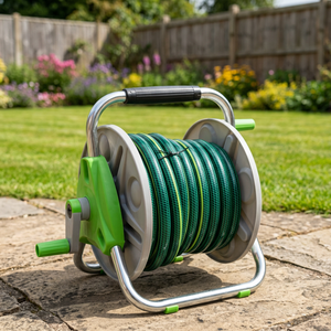 Manguera de Jardín de PVC Verde de 1/2 Pulgada y Juego de Carrete con Conectores Rápidos para la Gestión del Agua del Jardín - Product Image 3