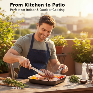 Bán Buôn Tùy Chỉnh Chảo Chảo Men Bền Vững <span class=keywords><strong>Mini</strong></span> Vuông Gốm Không Dính Lớp Phủ Nướng <span class=keywords><strong>Pan</strong></span> Cho Bán - Product Image 5