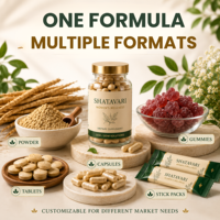 Capsules d'extrait de Shatavari personnalisées OEM ODM, marque privée, complément alimentaire pour l'équilibre hormonal féminin pour les vendeurs Amazon