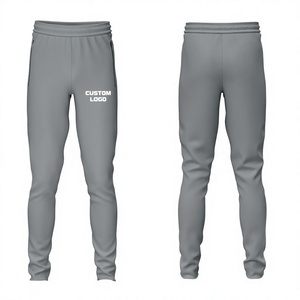 Custom <b>Light</b> Grey <b>Trouser</b> Pant Polyester Fleece Apparel Manufacturing Sportswear - Product Image 1