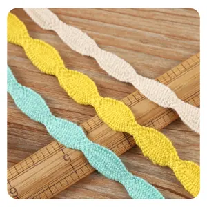 New arrival woven white border 100% polyester crochet ric rac trim for garment accessories