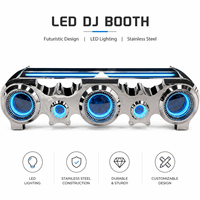 Support de lumière DJ pliable, console LED à 5 anneaux avec cadre en acier, console lumineuse personnalisable pour club, KTV, événement, scène
