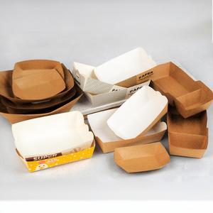 Bandeja/Tazón de Papel Kraft Reciclable con Logotipo Personalizado, Impermeable, para Llevar Comida, Hamburguesas, Hot Dogs - Product Image 4
