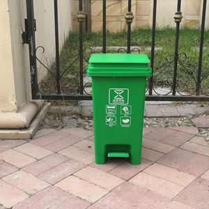 20L Outdoor Classified Waste <b>Bin</b> for Sanitation, Commercial Use, Large Capacity, Wheeled, <b>Lid</b>-equipped, Suitable for - Product Image 3