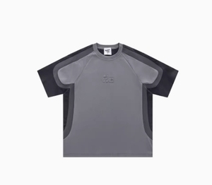 T-shirt con Logo personalizzato stampato per uomo Patchwork stile allentato Unisex t-shirt Casual da uomo manica corta estate - Product Image 1