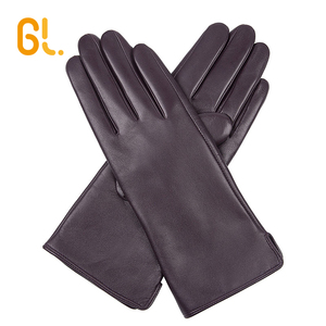 Gants d'opéra en <span class=keywords><strong>cuir</strong></span> noir pour femmes, doublés de soie, 100% peau de mouton d'Éthiopie, BW101B-S, pour l'hiver - Product Image 3