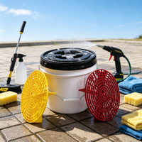 Seau de rangement portable pour la maison, résistant aux hautes températures, personnalisable, seau de lavage de voiture de 13 litres
