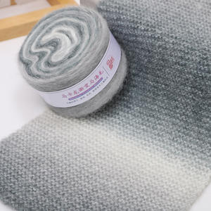 Fil de <span class=keywords><strong>laine</strong></span> dégradé Mohair fait à la main bricolage fil textile à motif brut teint pour écharpe pull vêtements d'extérieur - Product Image 4