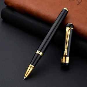 Promotional Heavy Metal Fountain Pen Business Gift Black Custom Logo Metal Fountain Pen Wholesale