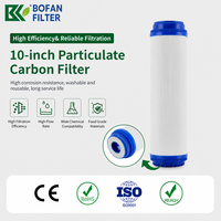 Filter Kartrid Air Karbon Aktif UDF 10 Inci Hemat Biaya, Filter Pengganti Aliran Tinggi untuk Penyaringan Air Minum