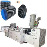 Ligne d'extrusion de tuyaux corrugués à double paroi en HDPE haute pression DN200-800mm, machine de fabrication de tuyaux de drainage DWC