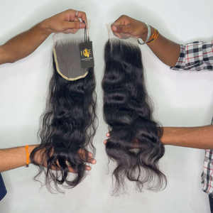 Paquets de cheveux humains bouclés bruts brésiliens de qualité supérieure 11A 12A Indian Temple et fermeture frontale en dentelle HD 6x6 - Product Image 1