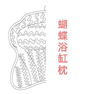 Almohada de masaje 3D con forma de mariposa para el respaldo de la bañera, con ventosas antideslizantes para relajación en el baño - Product Image 3