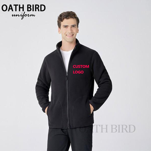 Haute qualité personnalisé extérieur fermeture éclair uniforme 100% Polyester Polaire à manches longues pleine fermeture éclair veste hommes doux polaire veste - Product Image 6