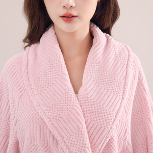 Nouvelles Robes <span class=keywords><strong>de</strong></span> Chambre et Pyjamas <span class=keywords><strong>de</strong></span> <span class=keywords><strong>Luxe</strong></span> Décontractés Personnalisables en Couleur Unie pour Hommes et Femmes – Vente en Gros - Product Image 3
