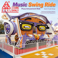 Manège musical double rangée pour enfants, avec lumières, pour l'intérieur et l'extérieur, équipement de jeu extérieur