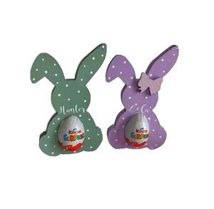 <strong>EASTER</strong> WOODEN BUNNY <strong>KINDER</strong> <strong>EGG</strong> HOLDER DECORATION HAPPY <strong>EASTER</strong> RABBIT <strong>EGG</strong> HOLDER - Product Image 3