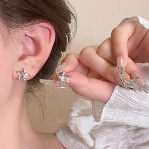 Pendientes de Aro de Perlas de Cobre Estilo 2026, Elegantes y Vintage para Mujer, de Alta Gama, que Estilizan el Rostro Cuadrado, Venta al Por Mayor - Product Image 3