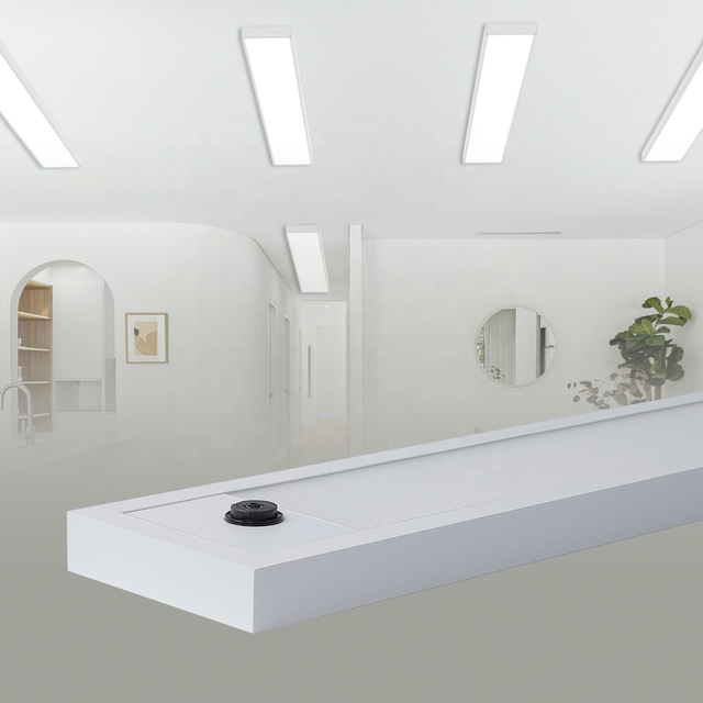 Sensor Light Panel 150x1200mm 300x1200mm 24w 30w 36w Surface Mounted Custom Size LED Flat Panel Light for Hospital Office Hotel