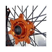 Ensemble de roues Supermoto KYZ de 17 pouces en alliage d'aluminium anodisé CNC, certifié DOT pour le motocross et l'enduro, compatible avec EXC SXF pour CRF