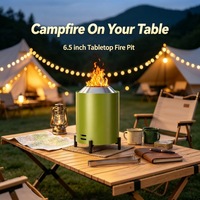 Brasero d'extérieur portable en acier inoxydable massif pour camping, table à bois, foyer de jardin, patio