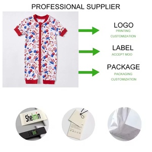 Toddler Rompers One Pieces <strong>Playsuits</strong> Jumpsuit Bamboo Baby Clothes <strong>Pyjamas</strong> Double Zipper Bodysuits Full Print Baby Rompers - Product Image 3