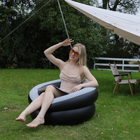 OEM y ODM portátil de alta calidad barato moderno inflable solo sofá inflable PVC inflable flocado sofás de oficina