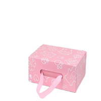 Personalisierte, preisgünstige, rosa, umweltfreundliche, stabile Schuh- und Socken-Aufbewahrungsbox mit Magnetverschluss und Prägung sowie Schleife