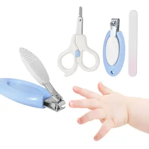 El mejor juego bonito para el cuidado de las uñas del bebé, cortaúñas eléctrico de acero inoxidable 3 en 1, Kit de herramientas de manicura para niños pequeños