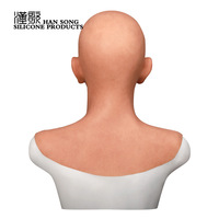 Jeunes hommes masque délicat jouet humain Halloween visage Silicone réaliste pleine tête masque