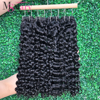 Extensions de cheveux humains indiens vierges bruts SDD à double trame, ondulations profondes, pour femmes noires - Vente en gros pour dropshipping