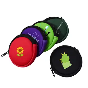 High Quality Custom Color Portable Neoprene Sleeve Pouch Carrying Small Coin Purse