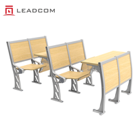 Ensemble chaise et pupitre scolaire Leadcom LS-435 en alliage d'aluminium, mobilier de salle de classe, chaise d'auditorium, siège de salle de conférence