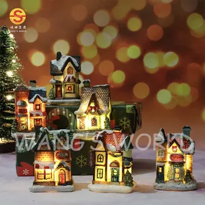Микро-Ландшафтные светодиодные рождественские украшения с подсветкой, уличное Рождественское украшение для стола
