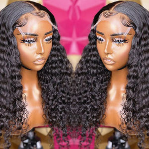 Vente en gros pas cher 40 pouces cheveux humains vietnamiens <span class=keywords><strong>Afro</strong></span> Deep Wave V Part perruques Blonde 360 Full Hd Full Lace Front livraison gratuite - Product Image 1