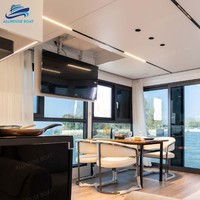2026 Allhouse HB-1200 Bateaux-maisons entièrement équipés avec 2 chambres et climatisation, pour bateaux de fête, avec barbecue et télévision
